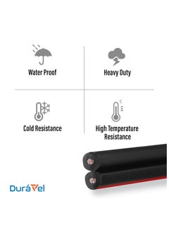 Duravel Duravel Electrical Cable Wire, 2-Core Copper, Black PVC Insulated Twin Flexible Copper Cable for Extension Power Wire Home Small Electrical Wiring (BLACK-0.75MM, 5 METER)  - Image 4