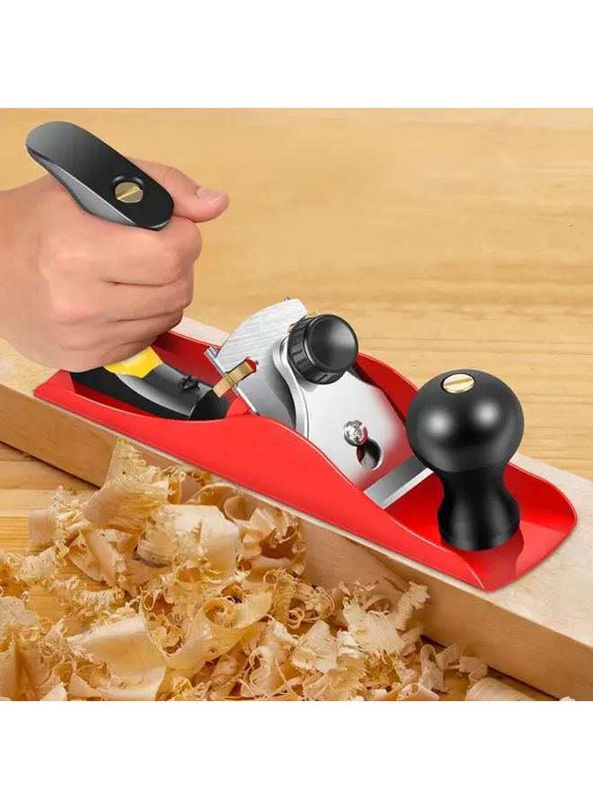 Red Yellow Heavy Duty Manual Planer 2 Inch Adjustable Blade High Hardness Woodworking Tool - Image 2