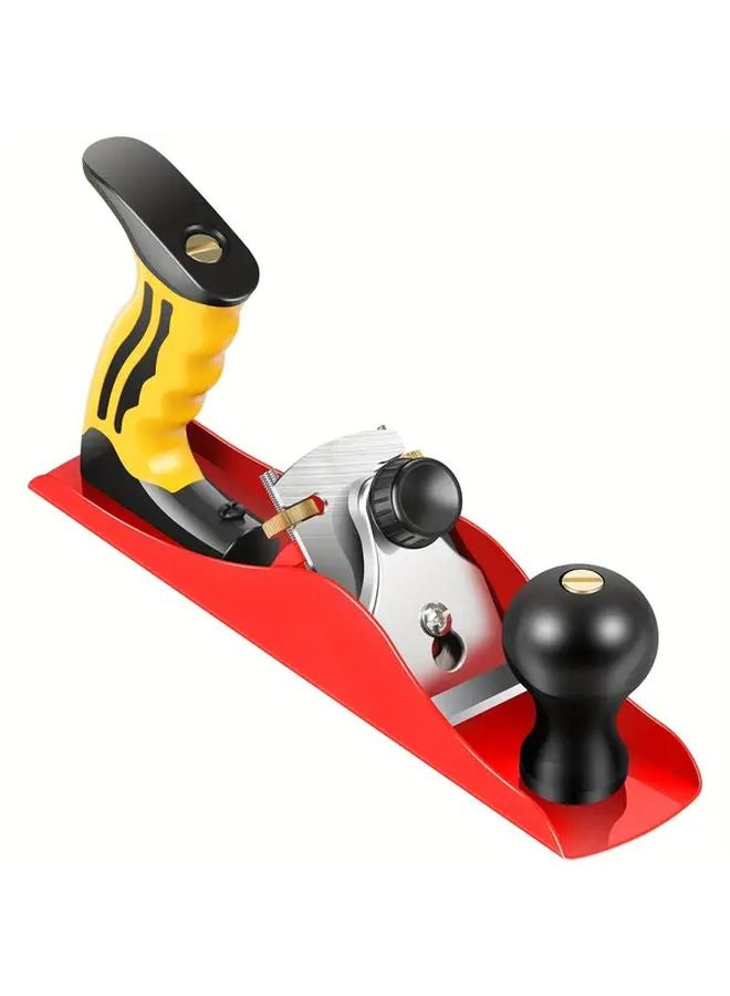 Red Yellow Heavy Duty Manual Planer 2 Inch Adjustable Blade High Hardness Woodworking Tool - Image 1