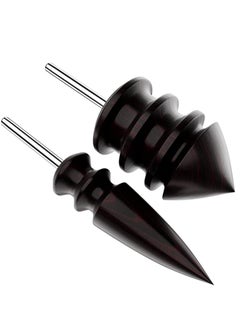 KASTWAVE Leather Burnisher Bits 2-pack for Rotary Tools – Pointed Tip and Multi Grooved Burnishing Tips Made of Solid Tropical Sandalwood Create Smooth, Clean Edges on Leather Craft Projects  - Image 1