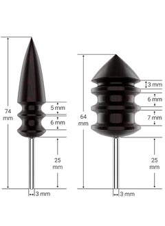 KASTWAVE Leather Burnisher Bits 2-pack for Rotary Tools – Pointed Tip and Multi Grooved Burnishing Tips Made of Solid Tropical Sandalwood Create Smooth, Clean Edges on Leather Craft Projects  - Image 4