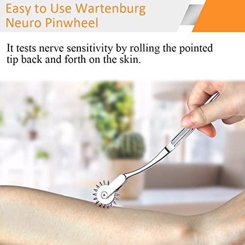 Hotorda Wartenburg Neuro Pinwheel Stainless Steel Diagnostic Instrument Pinwheel Pin Wheel Gear Roller Rolling for Testing Nerve Sensitivity. 1 Round - Image 2