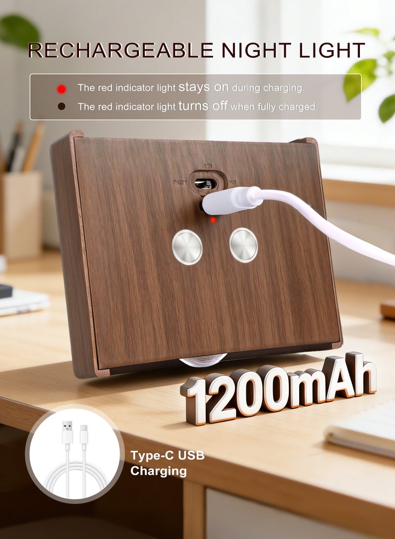 نكومي إضاءة ليلية محمولة بالحركة 2 قطع - قابلة للشحن، مغناطيسية لاصقة LED، بلا سلك، تشغيل/إيقاف تلقائي، 3 ألوان، مثالية للممرات والمستودعات والمحاضن والمطابخ - Image 3