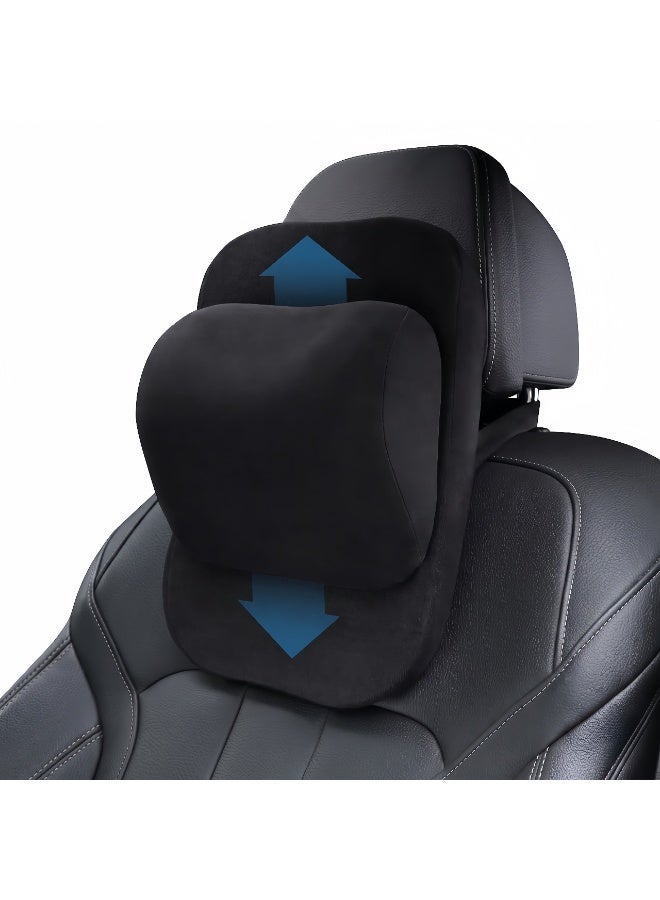 Flossie Adjust Height Car Neck Pillow,Memory Foam Headrest Neck Support Pillow,Adjustable Neck Pain Relieved Headrest,Driving Seat Cervical Support - Image 2