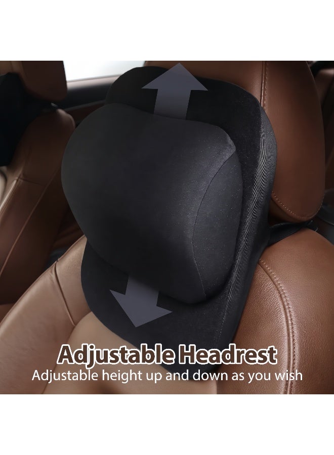 Flossie Adjust Height Car Neck Pillow,Memory Foam Headrest Neck Support Pillow,Adjustable Neck Pain Relieved Headrest,Driving Seat Cervical Support - Image 3