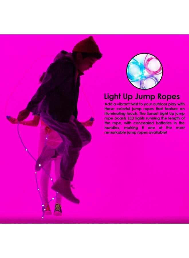 KESS Light Up Sunset - Glowing Jump Rope for Kids, Indoor/Outdoor Fun Activity Toy, Fitness Skipping Rope for Children, Party Favors - Image 4