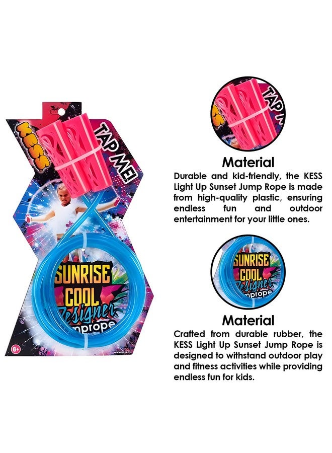 KESS Light Up Sunset - Glowing Jump Rope for Kids, Indoor/Outdoor Fun Activity Toy, Fitness Skipping Rope for Children, Party Favors - Image 3
