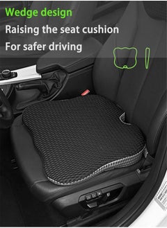 ULHYC 4D Mesh Covered Breathable Car Booster Seat Cushion, Office Hip Cushion, Thickened Memory Foam Cushion, Home Stool Chair Cushion Seat Cushion Driving Car Seat Cushion Improves Vision Posture  - Image 1