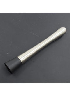 Generic Stainless Steel Drink Muddler Silver/Black 21 x 3.2 x 3.2cm-Stainless Steel Stick  Fruit Mixer DIY  Tool  - Image 2