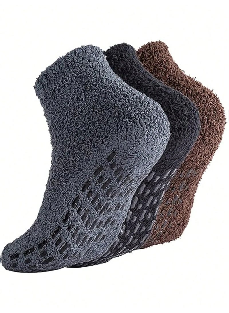 Women’s Winter Socks Set in Multiple Colors Made of Soft and Warm Fabric with Non-Slip Sole – Cozy Winter Socks to Keep Feet Warm, Size (36-39)