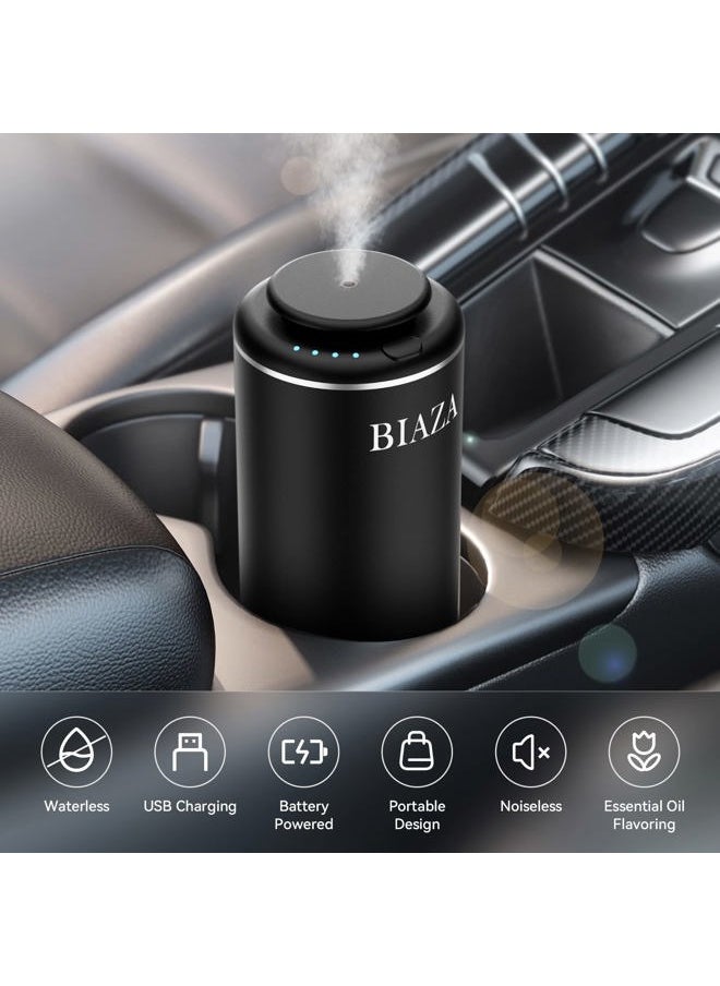 BIAZA Waterless Essential Oil Diffuser, Mini Scent Air Machine, Portable Battery Operated Aromatherapy Diffuser with 4 Mist Levels for Car, Home, Room, Office  - Image 2
