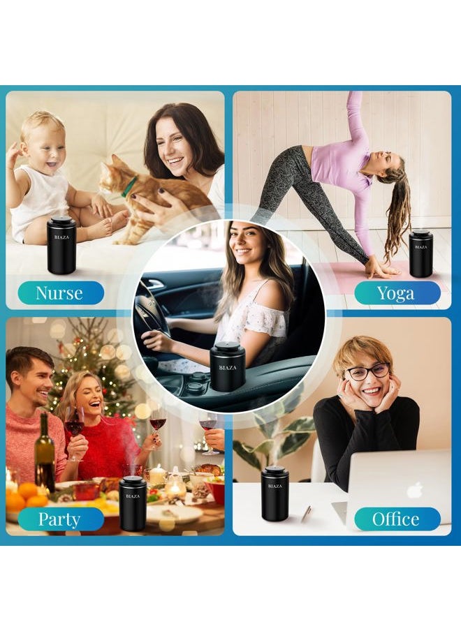 BIAZA Waterless Essential Oil Diffuser, Mini Scent Air Machine, Portable Battery Operated Aromatherapy Diffuser with 4 Mist Levels for Car, Home, Room, Office  - Image 5