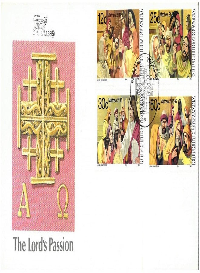 Bophuthatswana FDC on The Lords Passion with Information Sheet