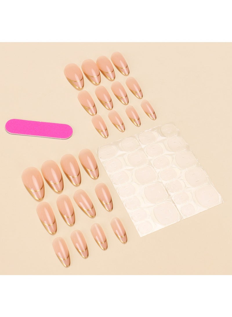 أورافلي مجموعة أظافر قابلة للارتداء مكونة من 24 قطعة، أظافر صناعية، أظافر أوروبية وأمريكية، متعددة الاستخدامات، قابلة للفصل، لا تؤذي الأظافر، الأظافر النهائية مناسبة للفتيات - Image 2