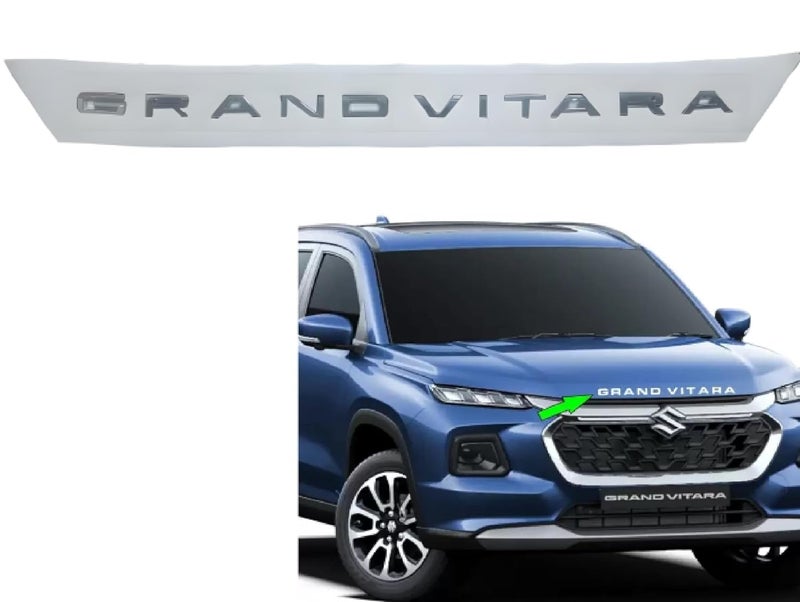 SmartFX حروف كروم 3D غطاء محرك جراند فيتارا، ملحقات خارجية ماروتي سوزوكي، شعار، فضي، مجموعة من 1 - Image 1