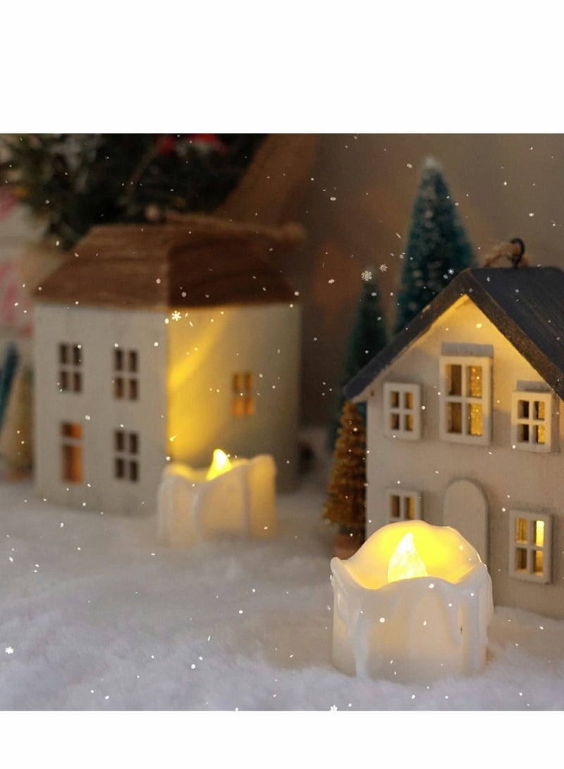 Excefore Tea Lights Candles, Flameless Flickering Auto Battery Operated, Auto-On 6 Hours and Off 18 Everyday, Batteries Included, Long-Lasting, Pack of 12 - Image 4