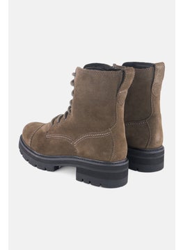 clarks Women Orianna Lace Up Ankle Boots, Dark Olive  - Image 2