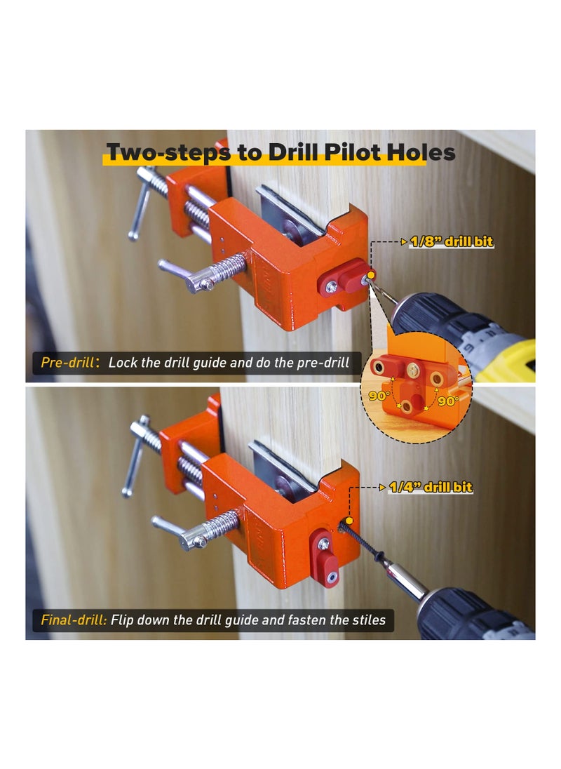 Generic - 2PCS Cabinet Face Frame Clamps, Cabinet Installation Clamping Tools Cabinetry Clamps Secure Grip Cabinet Installation Clamps abinet Tools with Two Side Screws and Alignment Plate for Cabinet Frame - Image 1
