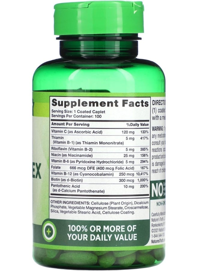 Nature's Truth Complete B-Complex Plus Vitamin C Capsules 100s - Image 2