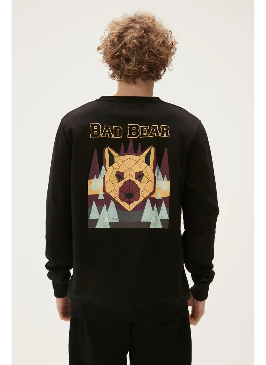 Bad Bear Geofox Crewneck Black Men's Sweatshirt 22.02.12.028-C01