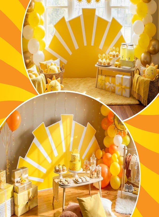 Colingmill 3ft Sunshine Baby Shower Party Decoration a Little Ray of Sunshine Is Almost Here Baby Shower Cardboard Cutout Standup Party Photo Props Back Drops for Birthday Wedding Anniversary Supplies - Image 3