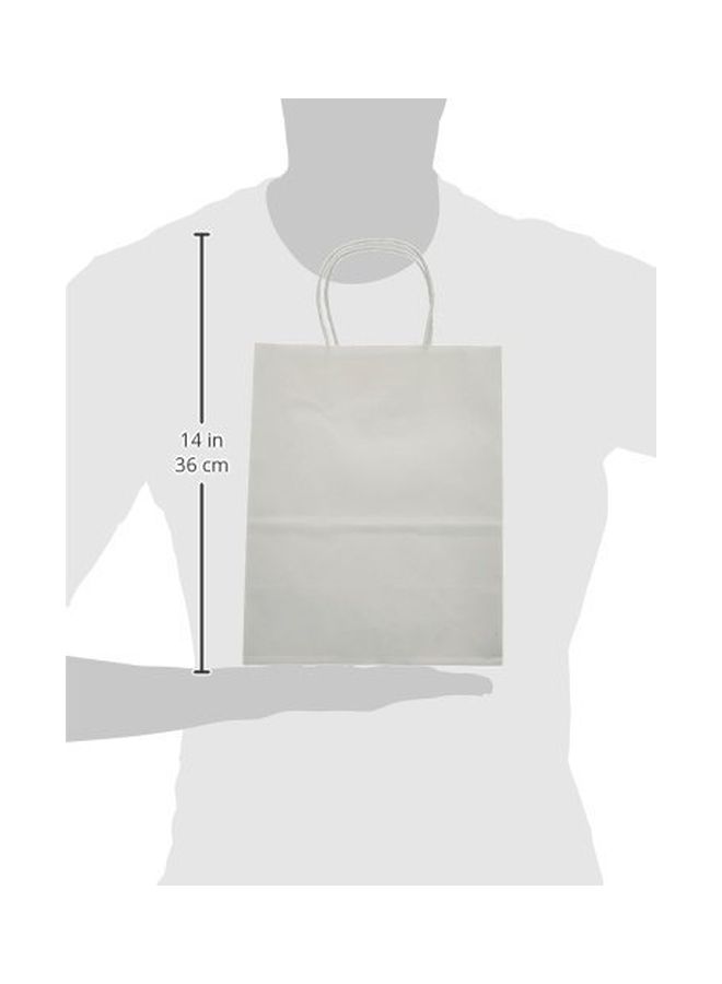 Natural Kraft Gift Bag 8x0.2x14.8 inch White - Image 2