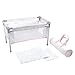 JC Toys Berenguer Boutique Travel Folding Crib Playpen with Accessories Pink Floral Collection for Dolls up to 18 Ages 3 - Image 2