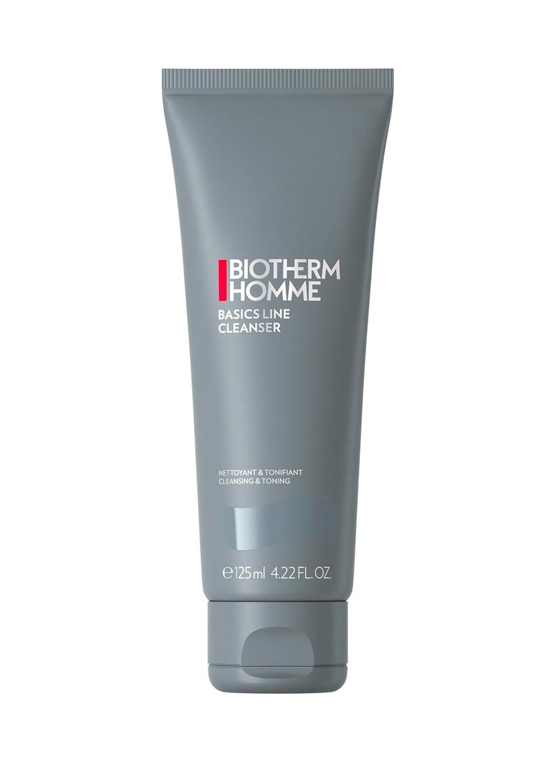 BIOTHERM Biotherm Homme Basics Line Cleanser with Biotech Plankton, Gentle Daily Cleansing Gel for Men with Normal Skin, Fresh and Toning Effect, 4.2 Fl. Oz.  - Image 1