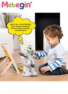 MEBEGIN Remote Control Robot with Songs, Stories and Light, Intelligent Programmable Robot with Control Handle and Gesture Sensing, Multifunctional Companion Robot with Moving Arms and Legs, 2 AA Batteries Required(Not Included), Ideal Gift for Kids Aged 3+  - Image 4