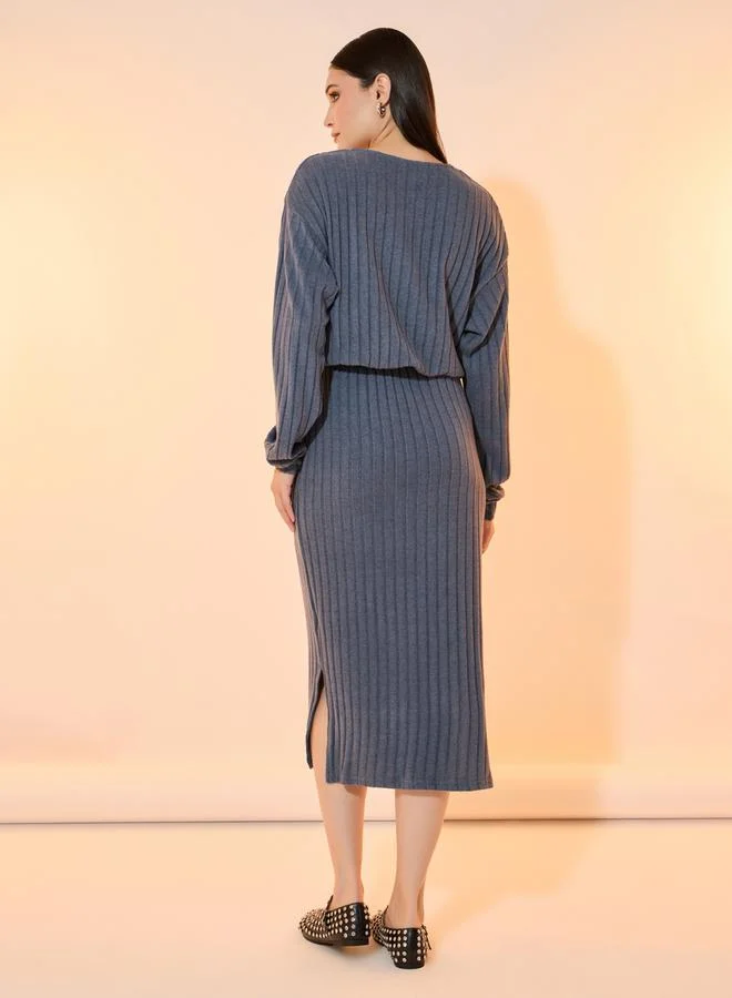 Take Two Ribbed Knit Dress