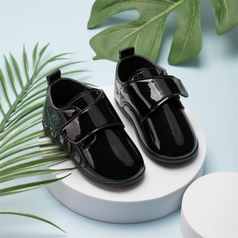 Meckior Infant Baby Boys Girls Classic PU Leather Wedding Loafers Brogue Toddler Oxford Dress Shoes First Steps Walking Flat Lazy Crib Shoe - Image 3