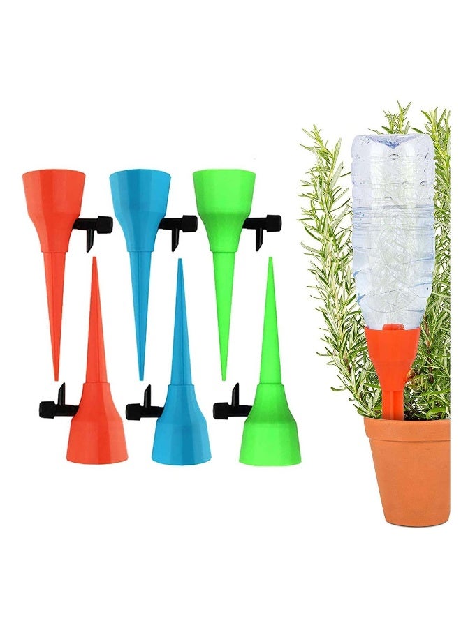 Generic Plant Watering Devices Self Spikes Automatic Waterer Water Control System with Slow Release Valve Switch Drip Irrigation for Home and Vacation 6 Pcs  - Image 1