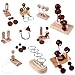 Oppaxf 10 PCS Wooden Rope Puzzle Set Brain Teasers Puzzles Mind Toys for Adults Boys Girls Wooden Threading Rope Loop Toy Mind Toys Educational Toys for Family Game Educational Challenge Party Favor - Image 2