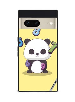 Protective Case Cover For Google Pixel 7 Panda With 56789 Numbers Design Multicolour