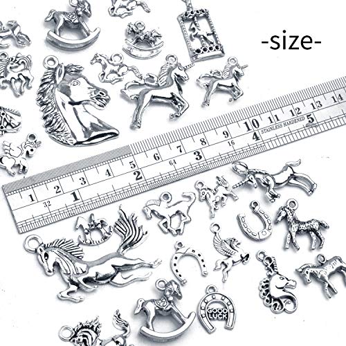 Jdesun Unicorn Charms Collection, 100g(60-70pcs) Animals Unicorn Charms Horse Metal Pendants Jewelry Findings Making Accessory for DIY Bracelets Necklaces Earrings - Image 3