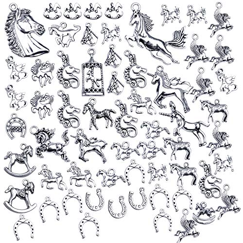 Jdesun Unicorn Charms Collection, 100g(60-70pcs) Animals Unicorn Charms Horse Metal Pendants Jewelry Findings Making Accessory for DIY Bracelets Necklaces Earrings - Image 2