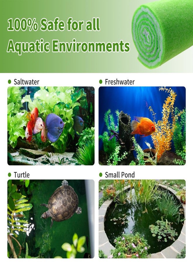 AQUANEAT Aquarium Filter Media Pad Dual Density Bonded Filter Floss Roll Cut to Fit for Fish Tank Canister Filter 72" x 12” x 3/4-1” - Image 4