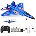 ANTSIR Remote Control Plane F22 Raptor 24GHz Durable Foam Rc Airplane with Smart GyroLED Lights3 Rechargeable Batteries RC Jet Glider Toy Gift for Kids Boys Girls 816 Year Old Blue - Image 4