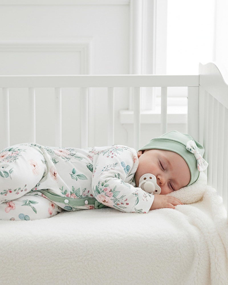 Mioglrie Newborn Baby Clothes Girl new born clothes baby girl Long Sleeves Romper Fall Winter Outfits Floral Green White Jumpsuit Bodysuit - Image 2
