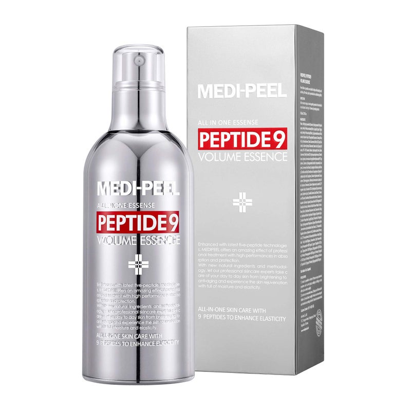 MediPeel Peptide 9 Volume All in one Essence 338 floz 100ml Anti Wrinkle Collagen Formula Brightening Effect Instant Hydration Skin Firming AntiWrinkle Bubble Essence Korean Skincare