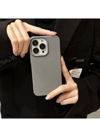 Grey-Faux Leather