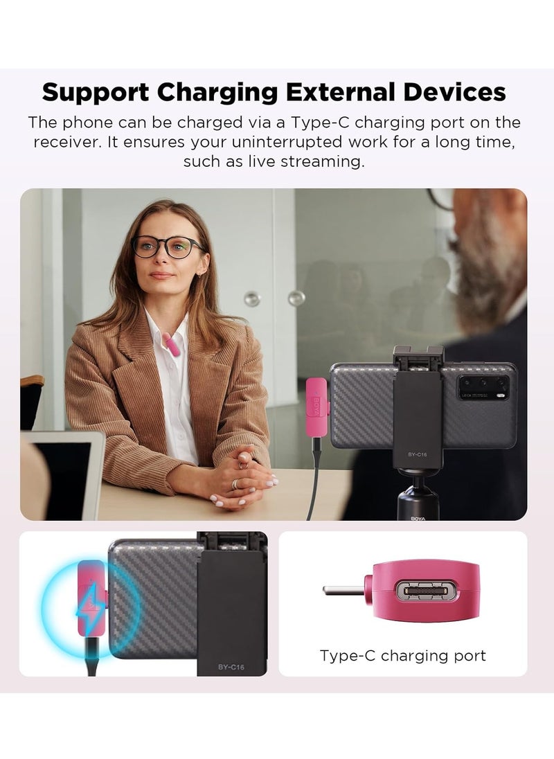 BOYA BY-V20 Ultracompact Wireless Microphone System for USB-C Devices (2.4 GHz)  - Image 4