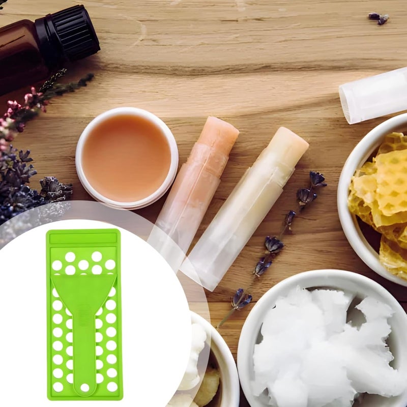 Lip Balm DIY Kit, 50-Slot Filling Tray and Spatula, Green Pp Material, Compact and Reusable for Batch Production - Image 4