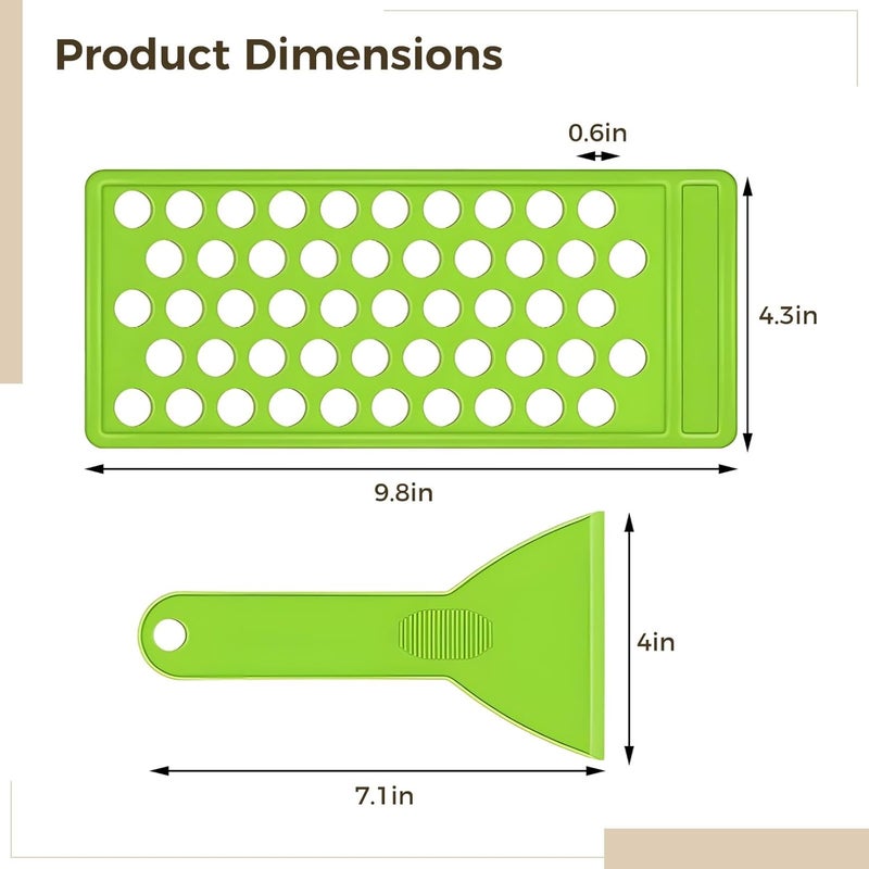 Lip Balm DIY Kit, 50-Slot Filling Tray and Spatula, Green Pp Material, Compact and Reusable for Batch Production - Image 2