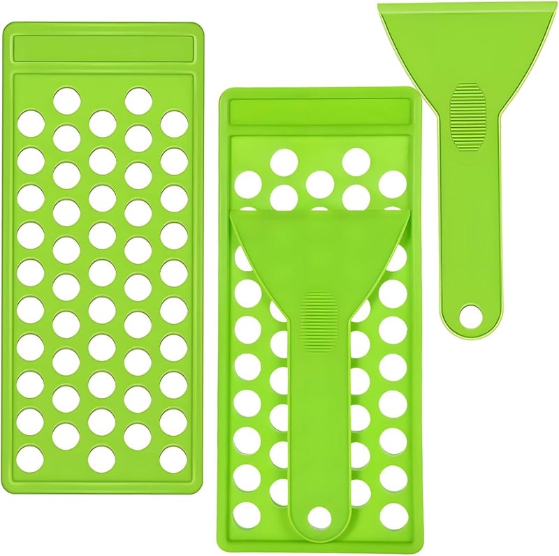 Lip Balm DIY Kit, 50-Slot Filling Tray and Spatula, Green Pp Material, Compact and Reusable for Batch Production - Image 1