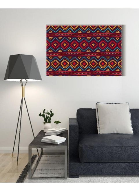 Canvas Wall Art, Abstract Framed Portrait of Bohemian style tribal pattern