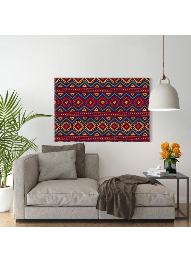 Canvas Wall Art, Abstract Framed Portrait of Bohemian style tribal pattern