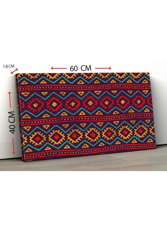 Canvas Wall Art, Abstract Framed Portrait of Bohemian style tribal pattern