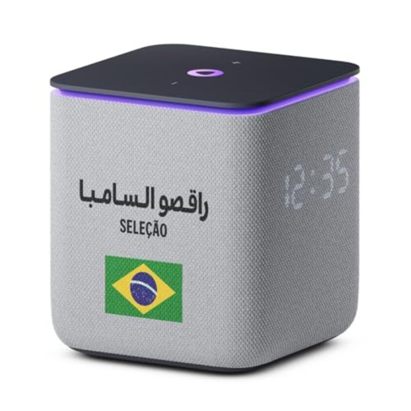 Yango Midi Limited Football Edition Smart AI Speaker, Arabic English, 24W Sound, Zigbee Smart Home Hub, Includes Collector Sleeve and Sticker Pack Brazil - Image 1