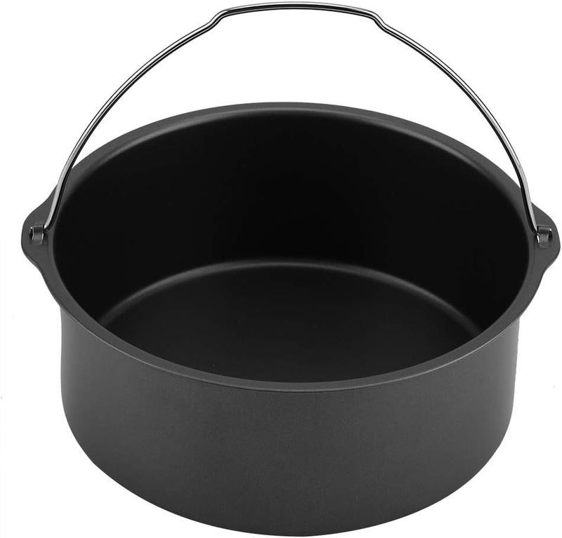 klarako 8inch 3 in 1 Multifunctional Air Fryer Accessories Set of 3, Bread Shelf Cake Barrel Pizza Pan[Black],Air Fryer - Image 4